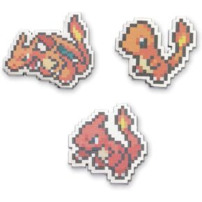 Pokémon Center: Charmander, Charmeleon & Charizard Pokémon Pixel Pins (3-Pack)