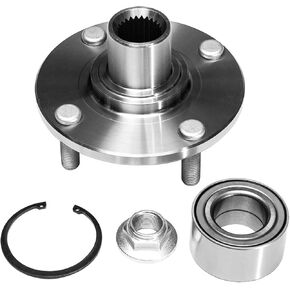 518510 Front Wheel Bearing and Hub Compatible With 2000-2003 2004-2007 2008-2011 Fo-rd Focus [Hub Repair Kit; 4 Lug]