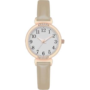 NUOVO Women Watch Black Watch White Watch for Ladies Diamond Watch Arabic Numerals Watch Waterproof Watch Casual Watch Crystal Accented Leather Strap Watch in Kuwait