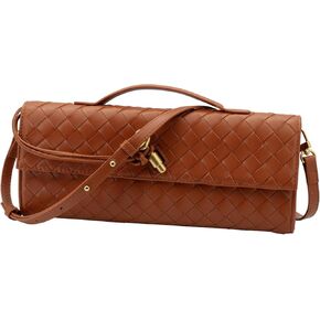 Woven Bag Clutch Purse for Women Ladies Party Handbag Wedding Cocktail Prom Crossbody Shoulder Bag