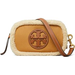 Tory Burch Miller Shearling Mini Crossbody Bag, Tan
