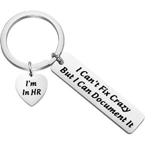 HOLLP Human Resource Jewelry HR Keychain Gift I'm In HR Keychain HR Manager Gift Coworker Gift