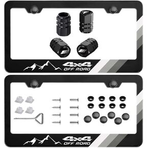 2 Pcs Fit for Toyota Car License Plate Frames, Compatible with Toyota Tacoma TRD Camry RAV4 4Runer Universal License Plate Car Accessories