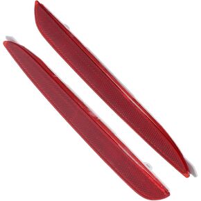 Motoforti Car Rear Left Right Bumper Reflector BFF4-51-5L0A BFF4-51-5M0A for Mazda 3 BL 2009-2013 Plastic Red (Set of 2) Long-Lasting