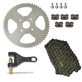 Mini Bike 60T Sprocket #40 41 420 Chain 420 Chain 90 Links Chain Breaker Suitable for Coleman CT200U BT200X CT200U-EX Baja Warrior Massimo Trailmaster MB165 MB200 Predator 212cc 196cc 200cc