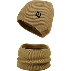 Winter Beanie Hat Scarf Set For Men Women,Skull Cap with Warm Fleece Lined Neck Warmer Set for cold weather