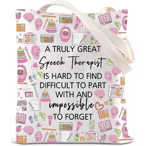 ENSIANTH Speech Therapist Appreciation Tote Bag Speech Language Pathologist Gifts SLP Graduation Gifts Speech Teacher Handbag