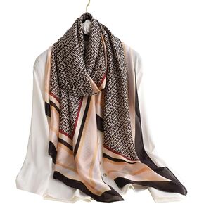 Silk Scarf 100% Mulberry Silk Fashion Scarves Long Lightweight Shawl Wrap for Women
