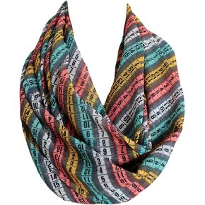 Etwoa Measuring Tape Infinity Scarf Circle Scarf Loop Scarf