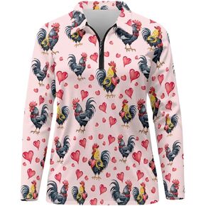 Long Sleeves Workout Shirts for Women Moisture Wicking Half Zip Up Athletic Golf Shirts Running Outdoor Tops