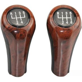 5/6 Speed Gear Shift Knob Wood Grain Leather for b-mw E30 E36 E46 E39 E34 Z3 E53 X1 X3 X4 Z4 Z5 Z8 M3 M4 M5 (5 Speed)