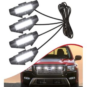 LED Grill Lights for 2022-2024 Nissan Frontier PRO 4X Accessories Front Grille Lights Running Light Bar Grill Rapto r Lights for Frontier S SV SL PRO X (Yellow)
