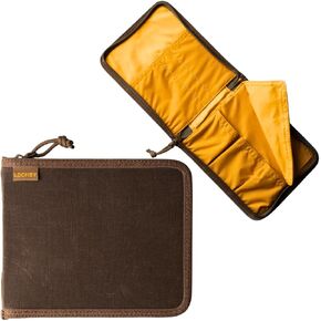 Watch Wallet: Ultra Slim & Rugged | Waxed Canvas Organizer for Casio, Apple, Bulova | Durable Travel Case for Watches & Accessories | Waterproof & Protective Design for Men