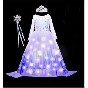 Girls Led Light up Party Dress Led Halloween Party Costume for Girls Dress up