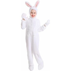 Kids Easter Bunny Costume Rabbit Animal Plush Set Onesie for Child Christmas Halloween Cosplay Onepiece.