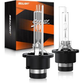 SEALIGHT D2S HID Bulbs, 6000K Cool White 35W 85122 66240 66040 66240CBI (85122C1) for HID Assembly, Pack of 2