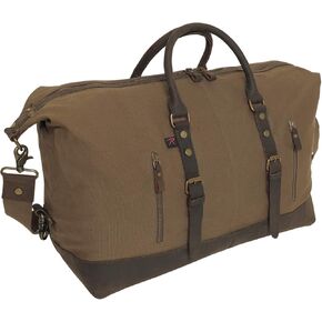 Rothco Canvas Medic Bag Crossbody Shoulder Bag with Leather Closing Straps