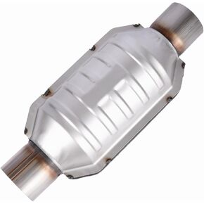 3.0" Universal Catalytic Converter, 3.0 Inch Inlet/Outle Cat Converter with O2 Port and Heat Shield (EPA Compliant)