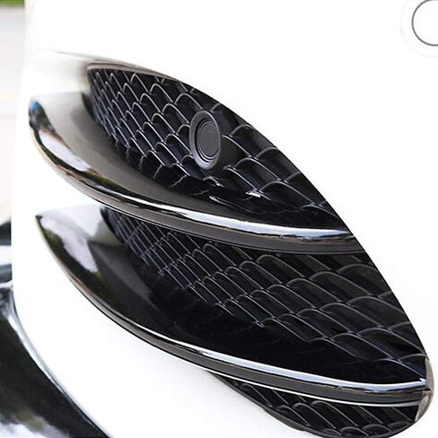 KUNGKIC for Benz C Class W205 C200L C180L 2015 2016 2017 2018 Fog Light Cover Trims Front Corner Mesh Grill Molding Side Air Vent Trim Sport Cool Exterior Decoration Accessories 4Pcs Black in Saudi Arabia