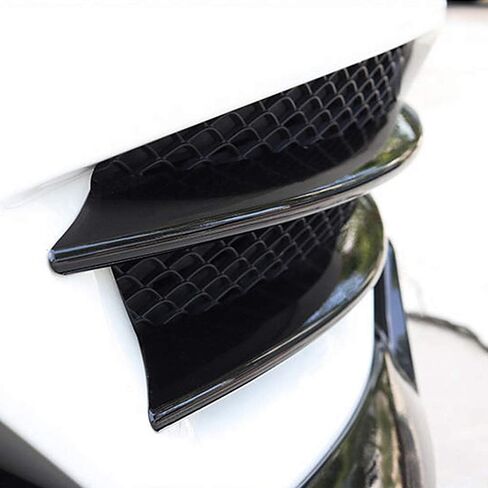 KUNGKIC for Benz C Class W205 C200L C180L 2015 2016 2017 2018 Fog Light Cover Trims Front Corner Mesh Grill Molding Side Air Vent Trim Sport Cool Exterior Decoration Accessories 4Pcs Black in Saudi Arabia
