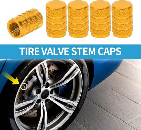 Tire Valve Stem Caps 11x17MM Car Wheel Valve Cap Aluminum Alloy Blue for Car Bike Motorcycle Truck Anti Crash Tyre Valve Stem Cover Valve Dust Cap Tire Valve Cap 5 Pcs in Saudi Arabia