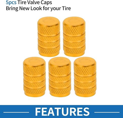 Tire Valve Stem Caps 11x17MM Car Wheel Valve Cap Aluminum Alloy Blue for Car Bike Motorcycle Truck Anti Crash Tyre Valve Stem Cover Valve Dust Cap Tire Valve Cap 5 Pcs in Saudi Arabia