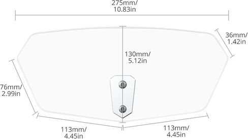 Justech Motorcycle Windshield, Adjustable Motorbike Wind Deflector, Windscreen Clip On Windshield Extension Spoiler Universal Fit for Motorcycles, Racing Bikes, Scooters -Transparent, Silver Bracket in Kuwait