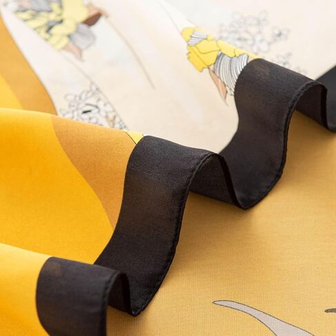 وشاح حرير التوت النقي 100% - وشاح رأس مربع كبير وخفيف الوزن مقاس 35 بوصة - شال لف شعر نسائي مع هدية معبأة in Kuwait