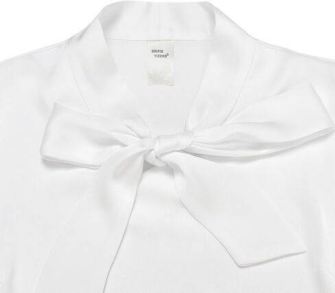 Women Bow Tie Neck Ruffle Short Sleeve Blouse Summer Casual Shirt Tops in Saudi Arabia