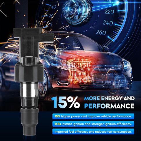 Ignition Coil Pack + Iridium Spark Plugs for 2003-2008 Jaguar S-Type, X-Type, 2.5L 3.0L V6, UF435 IGN374, 6 Sets in Saudi Arabia