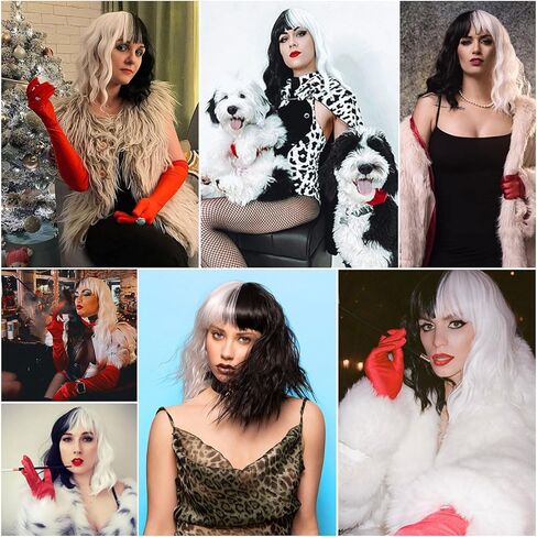 شعر مستعار مجعد باللون الأحمر والبرتقالي + نظارات + قلادة فيروزية + أقراط فيروزية للحبل زي Landlady Annie شعر مستعار زنجبيل مقاوم للحرارة للنساء لحفلات الهالوين أو المرح (مجموعة من 4 قطع) in Kuwait