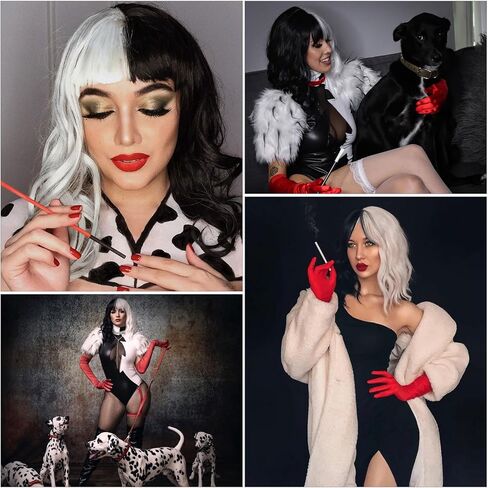 شعر مستعار مجعد باللون الأحمر والبرتقالي + نظارات + قلادة فيروزية + أقراط فيروزية للحبل زي Landlady Annie شعر مستعار زنجبيل مقاوم للحرارة للنساء لحفلات الهالوين أو المرح (مجموعة من 4 قطع) in Kuwait