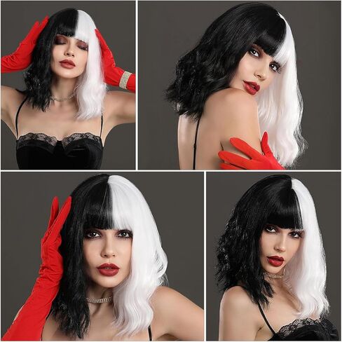 شعر مستعار مجعد باللون الأحمر والبرتقالي + نظارات + قلادة فيروزية + أقراط فيروزية للحبل زي Landlady Annie شعر مستعار زنجبيل مقاوم للحرارة للنساء لحفلات الهالوين أو المرح (مجموعة من 4 قطع) in Kuwait