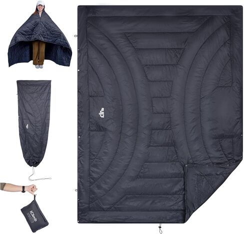 iClimb 3M Thinsulate Insulation Warm Camping Blanket Ultralight Compact (Black) in Kuwait