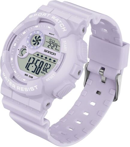 findtime Digital Watch Womens Sport Waterproof White Wrist Watches for Women with Alarm Stopwatch Hourly Chime LED Display 12H/24H Calendar in Saudi Arabia