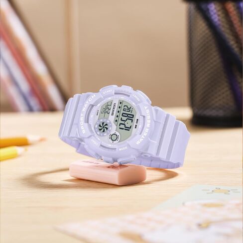 findtime Digital Watch Womens Sport Waterproof White Wrist Watches for Women with Alarm Stopwatch Hourly Chime LED Display 12H/24H Calendar in Saudi Arabia