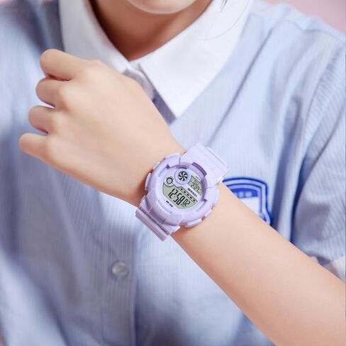 findtime Digital Watch Womens Sport Waterproof White Wrist Watches for Women with Alarm Stopwatch Hourly Chime LED Display 12H/24H Calendar in Saudi Arabia
