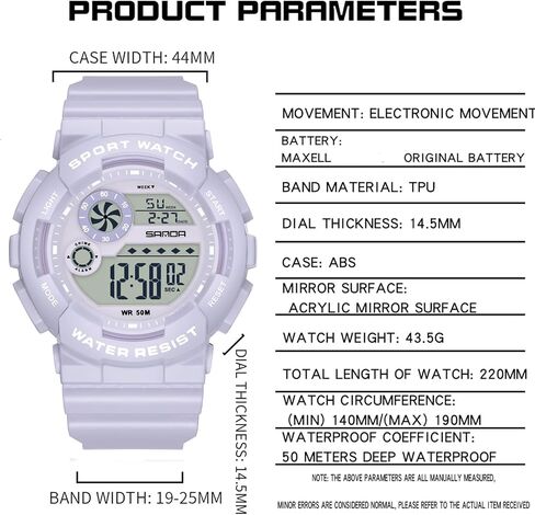 findtime Digital Watch Womens Sport Waterproof White Wrist Watches for Women with Alarm Stopwatch Hourly Chime LED Display 12H/24H Calendar in Saudi Arabia