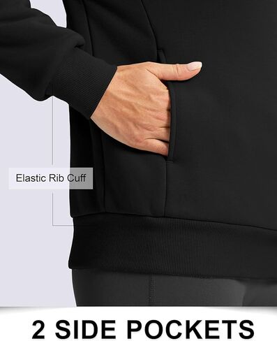 SANTINY Women's Fleece Sherpa Lined Sweatshirt Warm Winter Pullover Sweaters Cozy Thick Crewneck Sweatshirts with Pockets in Kuwait