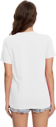 YUCOLEN Women's Cotton Short Sleeve Shirts UPF 50+ Soft Breathable Crew Neck T-Shirts Basic Tops in Kuwait