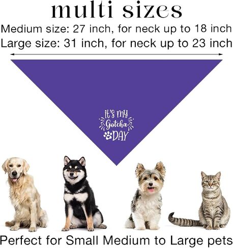It's My Gotcha Day Dog Bandana, Pink Dog Bandana, Pet Dog Scarf Accessories, Pet Dog Triangle Scarf, Funny Cute Dog Bandana, Dog Bandana for Small Medium Large Dogs, Dog Bandana Pet Scarf (E19) in Kuwait