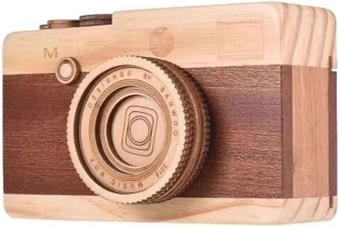Wooden Camera Music Box Girlfriend giftsnd Crank Music Box Wind up Musical Box for Adults Gifts for Girlfriend in Saudi Arabia