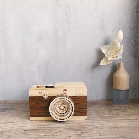 Wooden Camera Music Box Girlfriend giftsnd Crank Music Box Wind up Musical Box for Adults Gifts for Girlfriend in Saudi Arabia