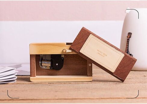 Wooden Camera Music Box Girlfriend giftsnd Crank Music Box Wind up Musical Box for Adults Gifts for Girlfriend in Saudi Arabia