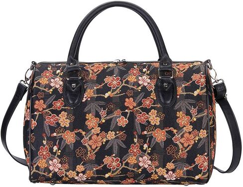 Signare Tapestry Duffle Bag Overnight Bags Weekend Bag for Women with Japanese Style Ume Sakura Design in Kuwait