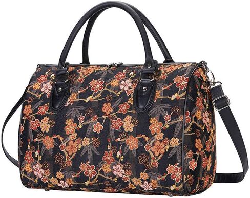 Signare Tapestry Duffle Bag Overnight Bags Weekend Bag for Women with Japanese Style Ume Sakura Design in Kuwait