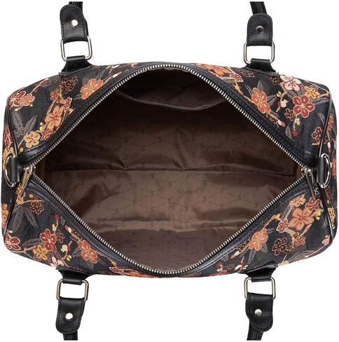 Signare Tapestry Duffle Bag Overnight Bags Weekend Bag for Women with Japanese Style Ume Sakura Design in Kuwait