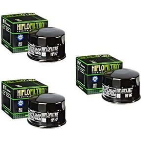 HiFloFiltro Premium Oil Filter 3-Pack Replaces OEM Kymco 1541A-LBA2-E00, Yamaha 5DM-13440-00, and Yamaha B16-E3440-00 for Various Kymco and Yamaha Models HF147
