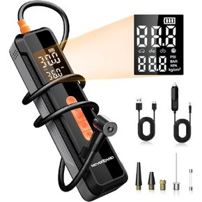 NEVERLAND Tire Inflator Portable Air Compressor with 20000mAh Battery, 150 PSI Air Pump for Car Tires, 12V DC Electric Tire Pump with Pressure Gauge LED Light for Car, Bike, Motorcycle, Ball
