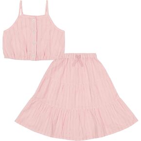 Juicy Couture Girls 2 Pieces Skirt Set